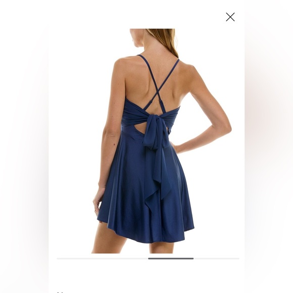 CITY STUDIOS
Juniors' Draped Sleeveless Satin Fit & Flare Dress - Picture 4 of 9